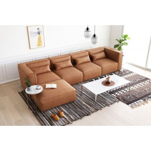 Nees modulsofa byggbar - Cognac flyel