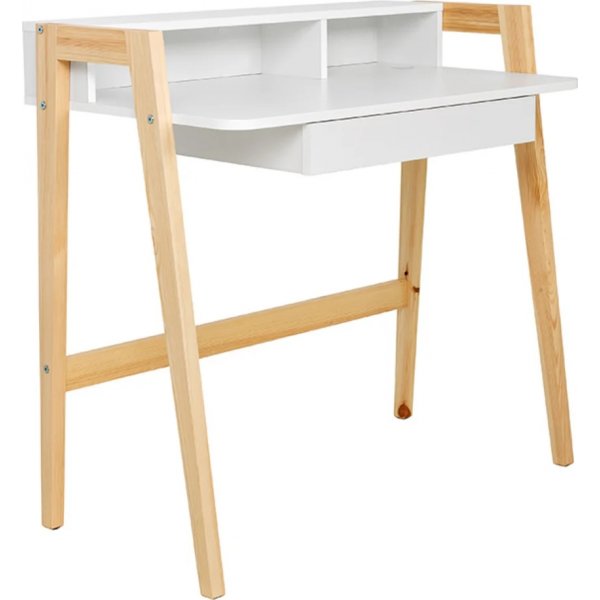 Brent skrivebord 96 x 55 cm - Hvit