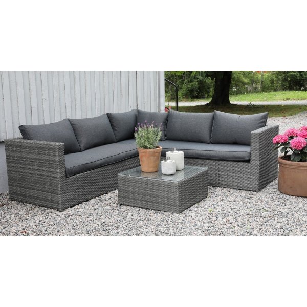Miami utegruppe med bord - Gr kunstrotting