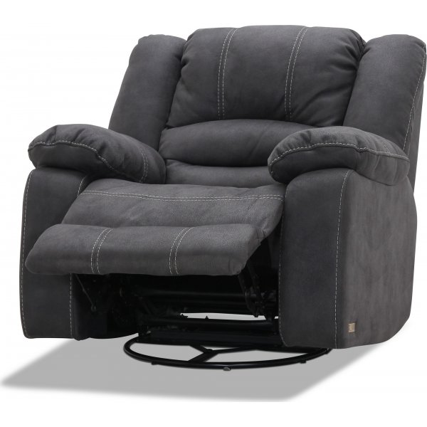 Cinema elektrisk reclinerstol med justerbar nakkesttte - Gr + Tekstilrens for mbler