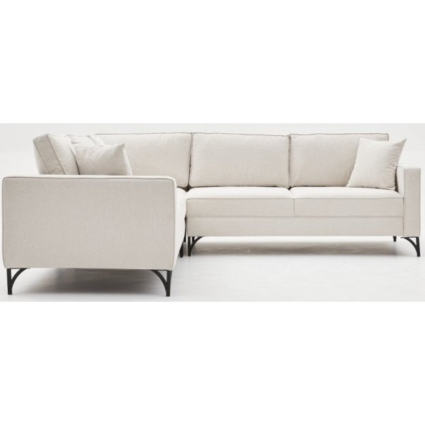 Berlin hjørnesofa - Kremhvit/sort Berlin hjørnesofa - Kremhvit/sort