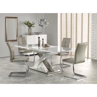 Bonita spisebord 160-220 cm - Hvit/grå