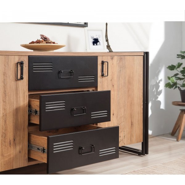 Cosmo Rio skjenk - Furu/svart