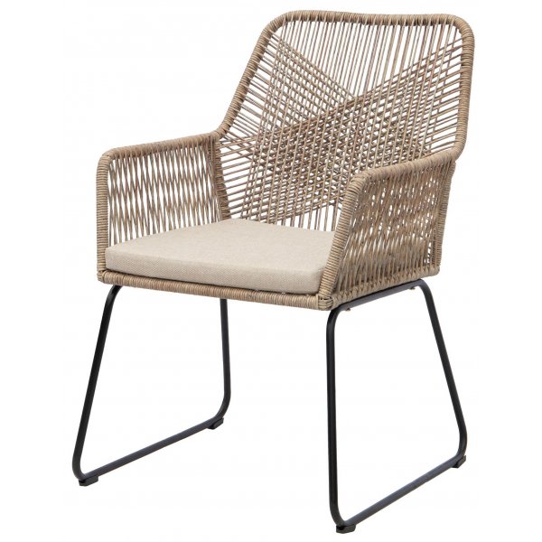 Matstol f�r utomhus - Karmstol beige / Sand - Vera + Rengj�ringsmiddel for utem�bler