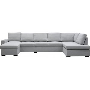 Solna XL U-sofa med oppbevaring 367 cm - Lys gr