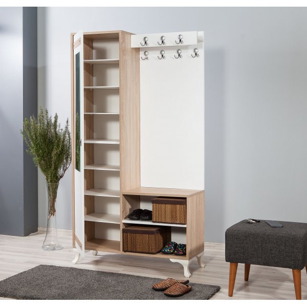 Inci 200 hallmøbler i lys eik Inci 200 hallmøbler i lys eik