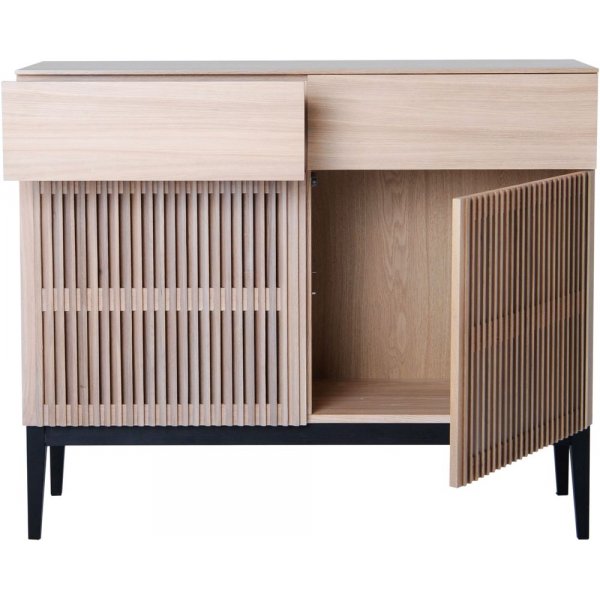 Darell lavt vitrineskap - Askfin�r/svart