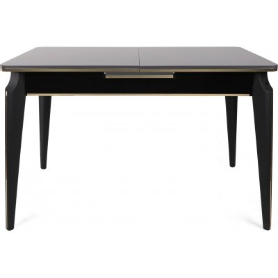 Estrela spisebord 120-180 x 79 cm - Antrasitt/gull/svart