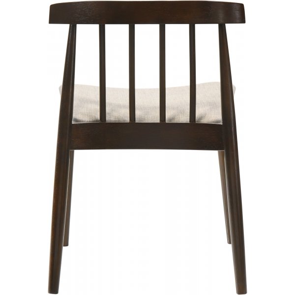 Spisegruppe Florence i valnøtt; rundt spisebord med 4 stoler Spisegruppe Florence i valnøtt; rundt spisebord med 4 stoler