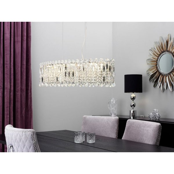 Avenida taklampe - Krom/krystall Avenida taklampe - Krom/krystall