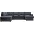 Trn mrkegr sovesofa med oppbevaring U-sofa vendbar + Mbelpleiesett for tekstiler
