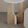 Lunar sidebord - Hvit/eik