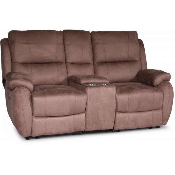 Enjoy Hollywood Biosofa - 2-seter recliner (el) i brunt mikrofiber