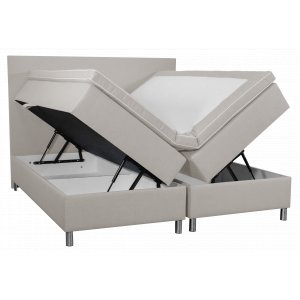 Seng 160x200 cm med oppbevaringsboks, beige Seng 160x200 cm med oppbevaringsboks, beige