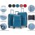 Oslo bl koffert med kodels sett med 3 kabinvesker