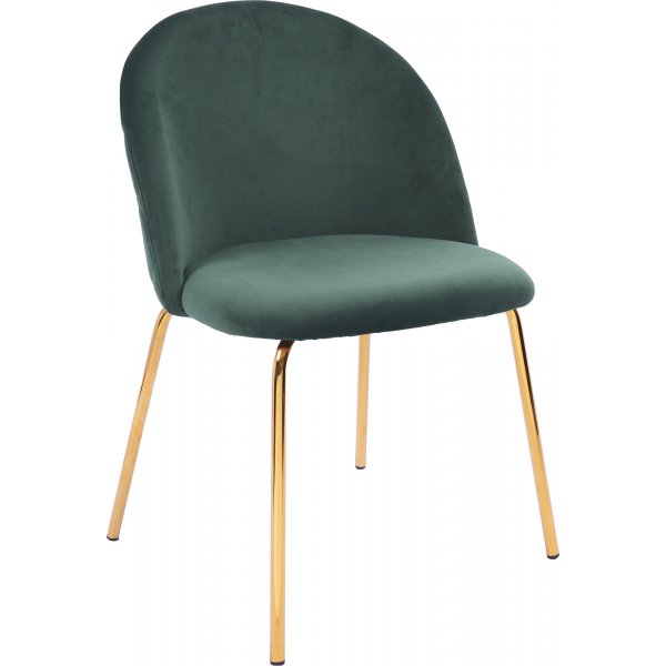 Plaza velvet stol - Gr�nn / messing