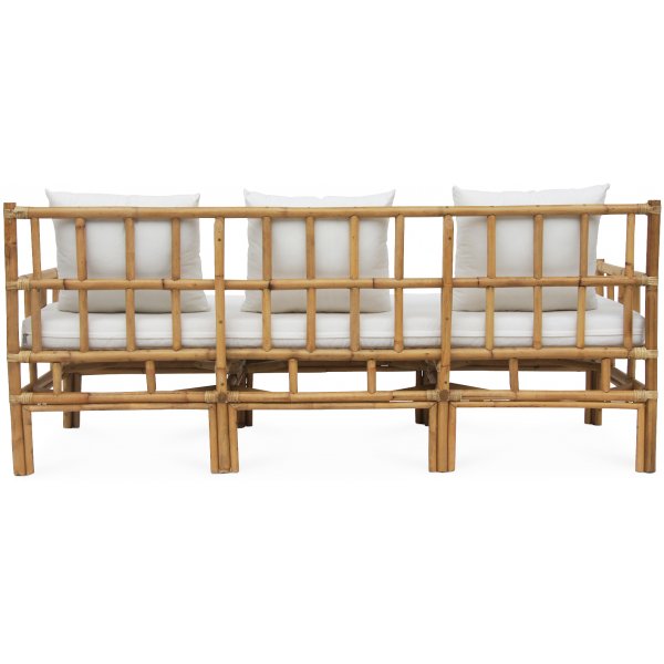 Amelia 3-seters sofa med puter - Rotting natur