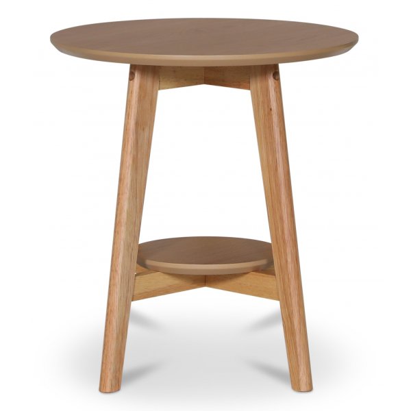 Bridge rundt sidebord 50 cm - Eikefinr + Mbelftter