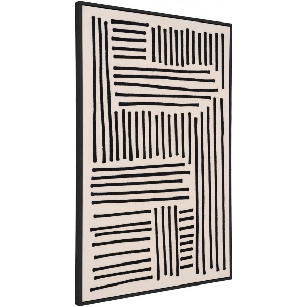 Lipari lerretsmaleri A 60 x 90 cm - Svart/Beige