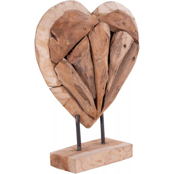 Almada dekorasjon hjerte - Teak