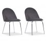 Plaza velvet stol - Gr / Krom + Mbelftter
