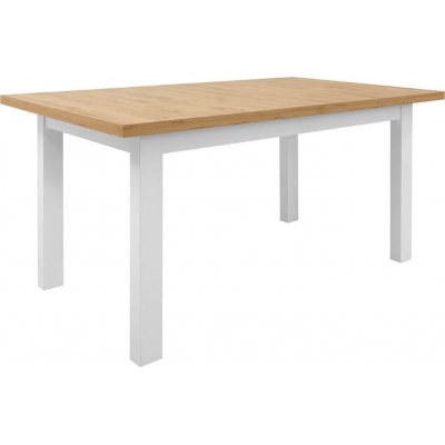 Erla spisebord 160-200 x 90 cm - Hvit/eik