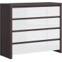 Kaspisk kommode 105 x 92 cm - Wenge/hvit