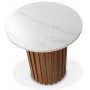 Matisse rundt lampebord - Eik (Lameller) / Marmor