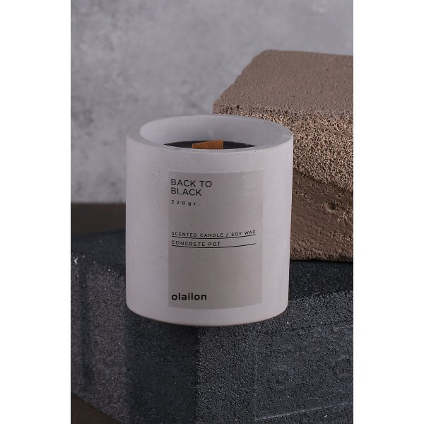 Back To Black duftlys høy - Grå Back To Black duftlys høy - Grå