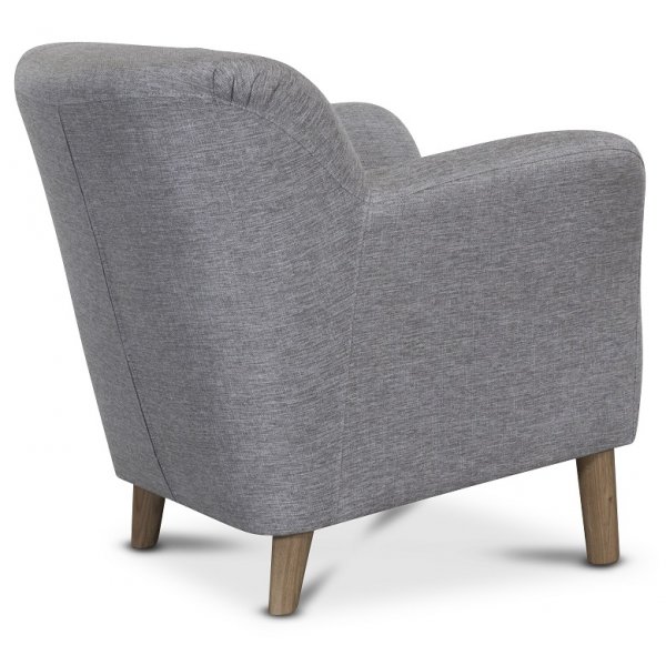 Le Grande klubblenestol i grått stoff Le Grande klubblenestol i grått stoff