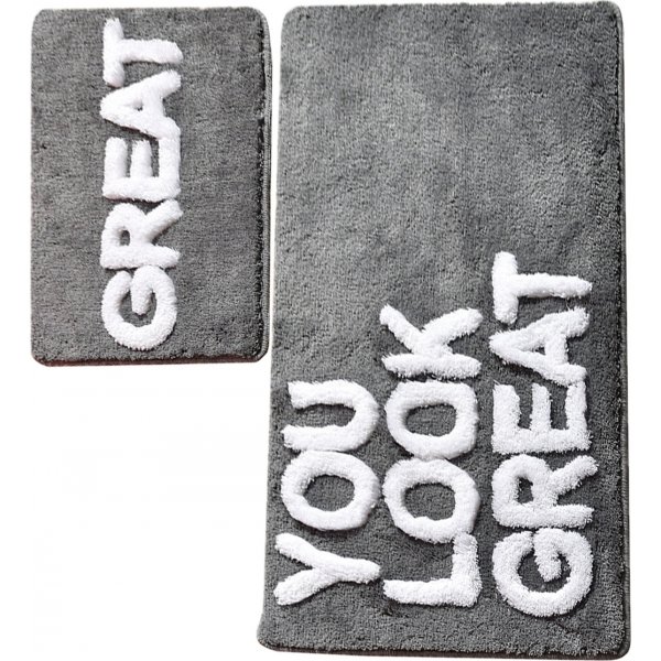 Flott baderomsteppe - Grå Flott baderomsteppe - Grå