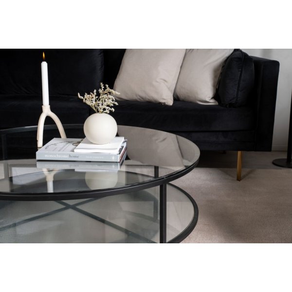 Kvsta salongbord - Svart/glass