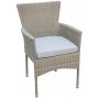 Spisegruppe med 2 stoler og spisebord 80 cm beige/rotting - Merca/Tor
