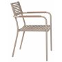 Spisegruppe med 8 stoler og spisebord 230 x 100 cm beige/naturfarget - Menton/Pino