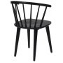 Smokey spisegruppe, rundt spisebord med 4 Dalsland lenestol - Gr farget eik / svart