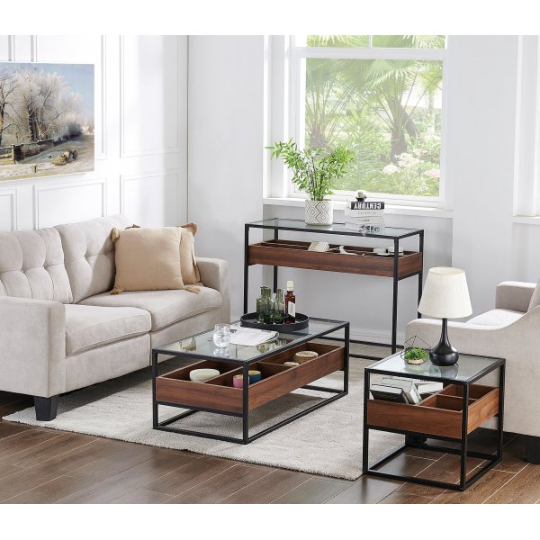 Harmony konsollbord - Valnøtt/svart Harmony konsollbord - Valnøtt/svart