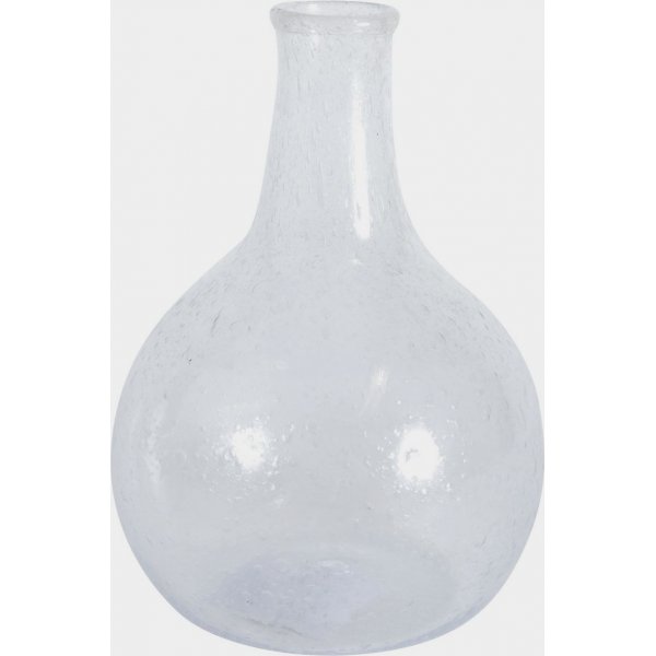 Volta vase rund kolbe kort 15 cm - Klart glass