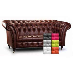 Chesterfield Tsar 2-seters stoffsofa - hvilken som helst farge!