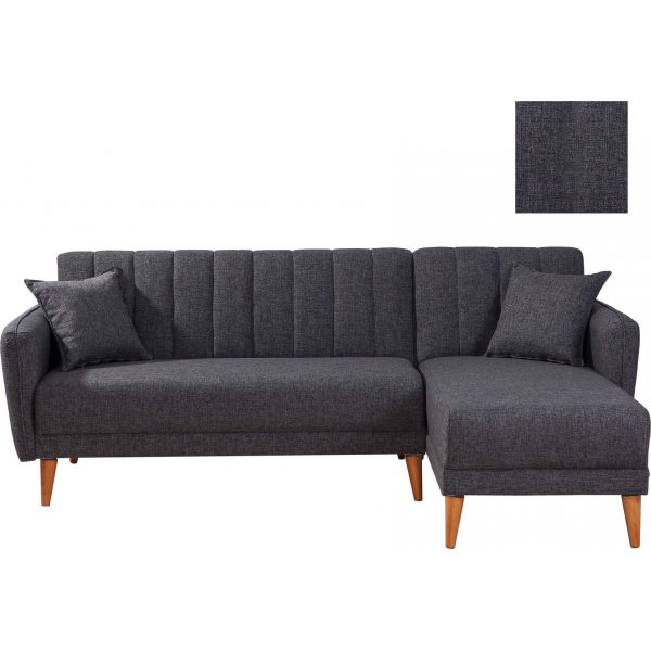 Aqua divansovesofa, høyre - Mørkegrå Aqua divansovesofa, høyre - Mørkegrå