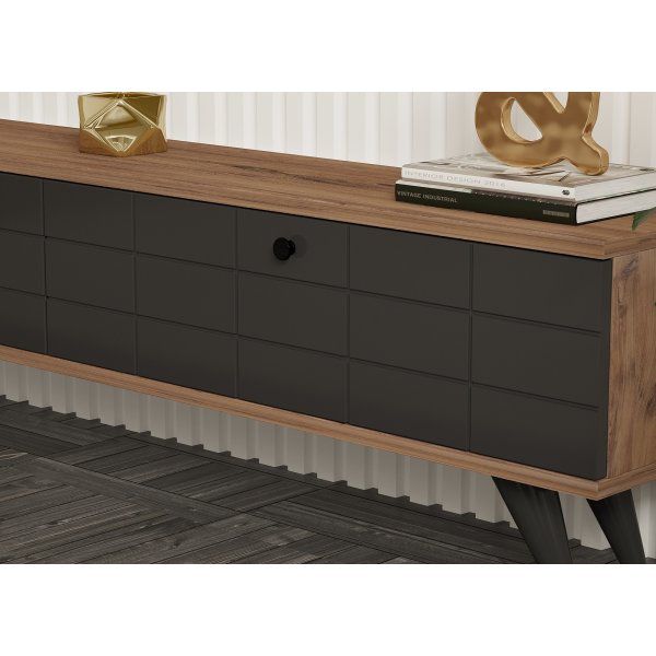 Alberi mediabenk - Furu/antrasitt