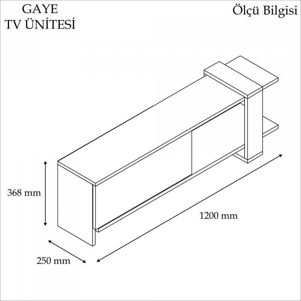 Gaja mediebenk - Valnøtt/hvit Gaja mediebenk - Valnøtt/hvit