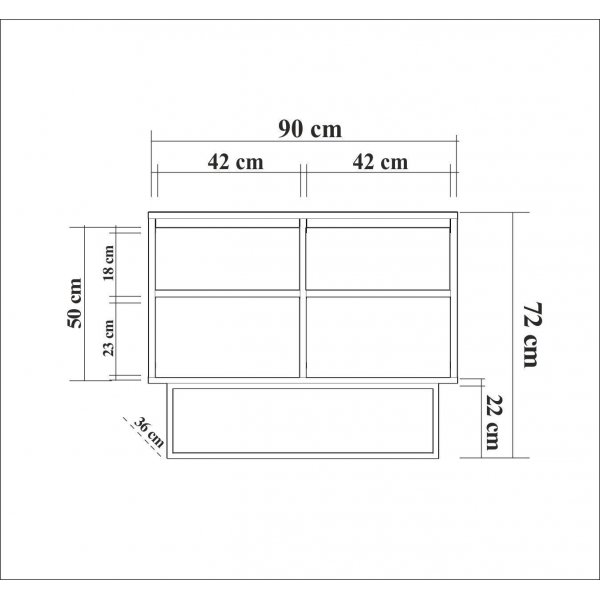 Zuri skjenk - Valnøtt/svart + Møbelføtter Zuri skjenk - Valnøtt/svart + Møbelføtter