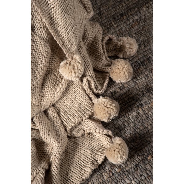 Gr�nna pledd, 130x170 cm - Beige