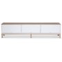 Borgholm TV-benk 188 cm - Hvit / Oljet eik