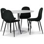 Seat spisegruppe, rundt spisebord med 4 stk Carisma flyelsstoler - Hvit/Grnn