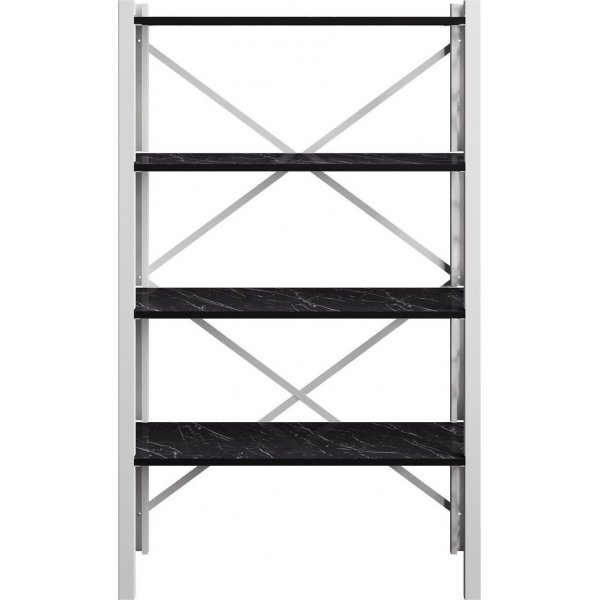 Lidya bokhylle - Hvit/svart