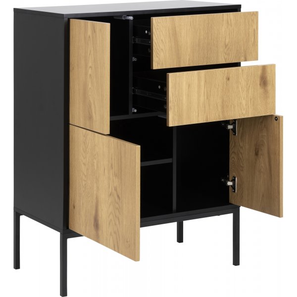 Seaford skap - Eik/sort