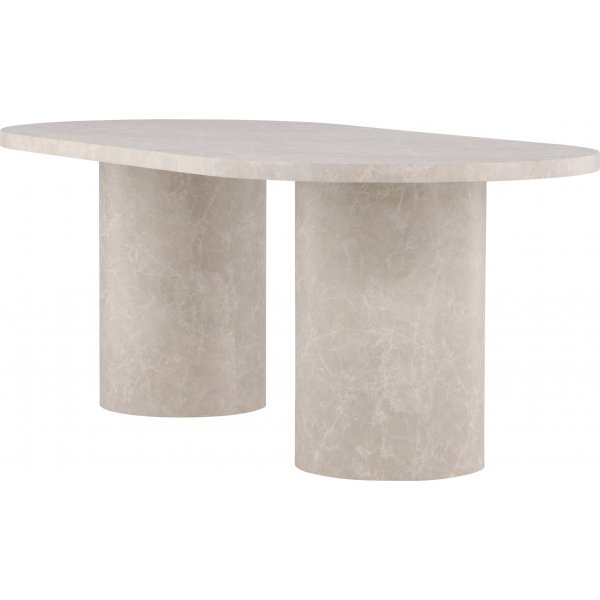 Narvik spisebord 200 x 100 cm - Beige marmoreffekt