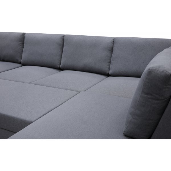 Dream sovesofa med oppbevaring (U-sofa) venstre - Mørkegrå (stoff) Dream sovesofa med oppbevaring (U-sofa) venstre - Mørkegrå (stoff)