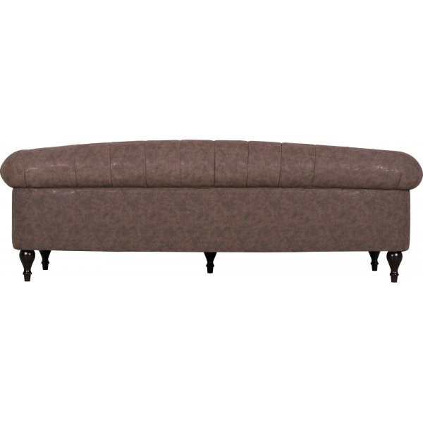 Sofa Chesterfield 3-seters sofa i brunt + M�belf�tter